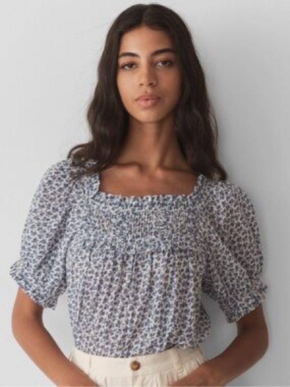 Doen Frances Top - cornflower